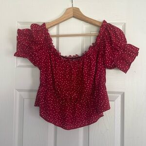 Red Polkadot Top